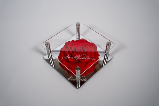 Premium Κουτί με Forever Roses με Καθρέπτη